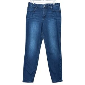 Maurices Everflex‎ High Rise Blue Wash Denim Jeans Womens Size 16 Reg